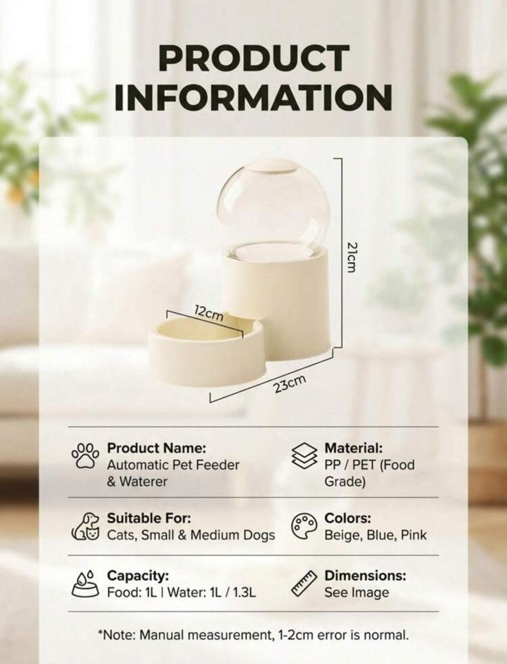 KITTYFLOW - Dispenser Acqua e Cibo per Gatti