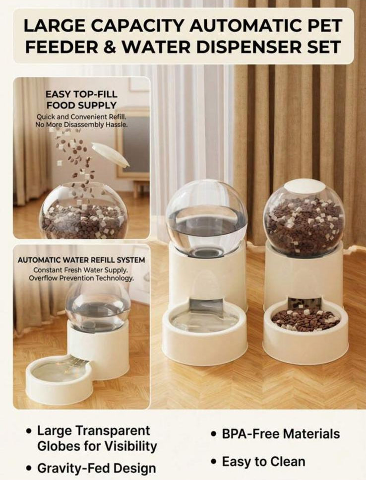 KITTYFLOW - Dispenser Acqua e Cibo per Gatti