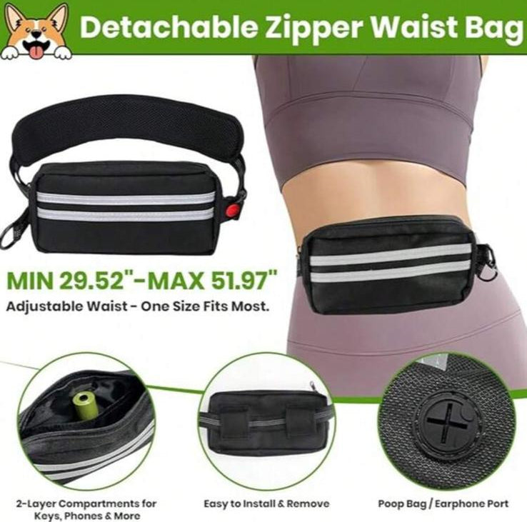 FreedomPaw Plus - Guinzaglio Hands-Free con Marsupio per Cani