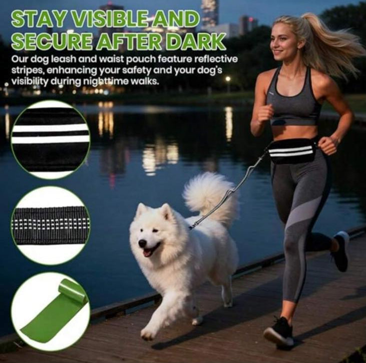 FreedomPaw Plus - Guinzaglio Hands-Free con Marsupio per Cani