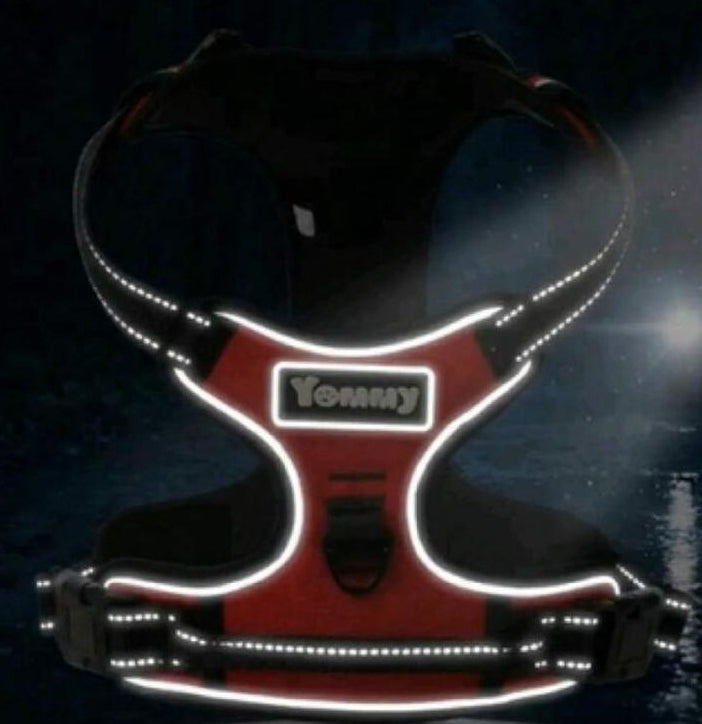 WalkEase Plus - Pettorina Regolabile per Cani con Strisce Riflettenti