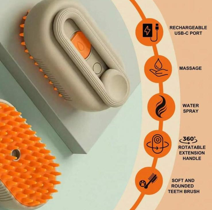 CLEANPAWS - Spazzola a Vapore Autopulente 3 in 1