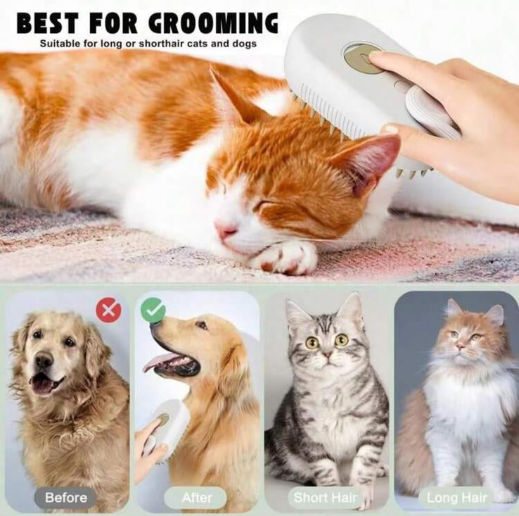 CLEANPAWS - Spazzola a Vapore Autopulente 3 in 1